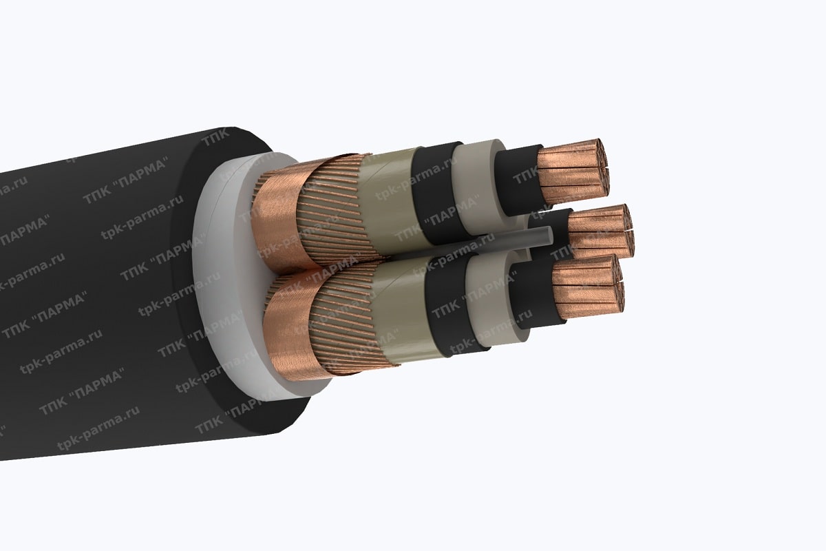 Фотография провода Кабель ПвВнг(B)-LS 3х300/120 - 20кВ